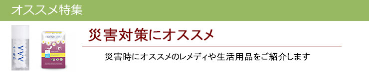 災害対策にオススメ|レメディコムセレクト